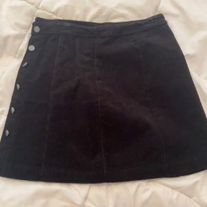 Black mini skirt